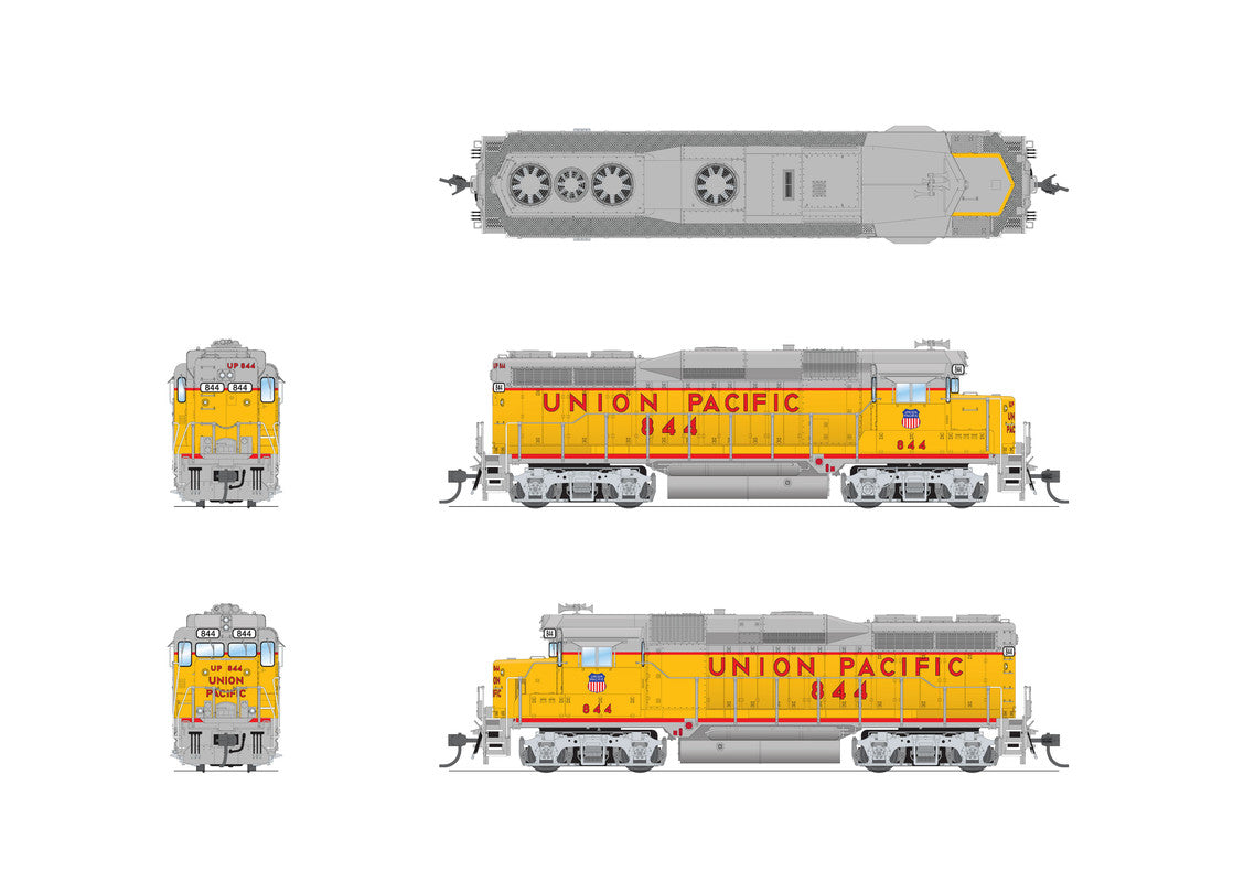 Broadway Limited 9580 HO UP EMD GP30 Diesel Locomotive - No-Sound/DCC-Ready #844