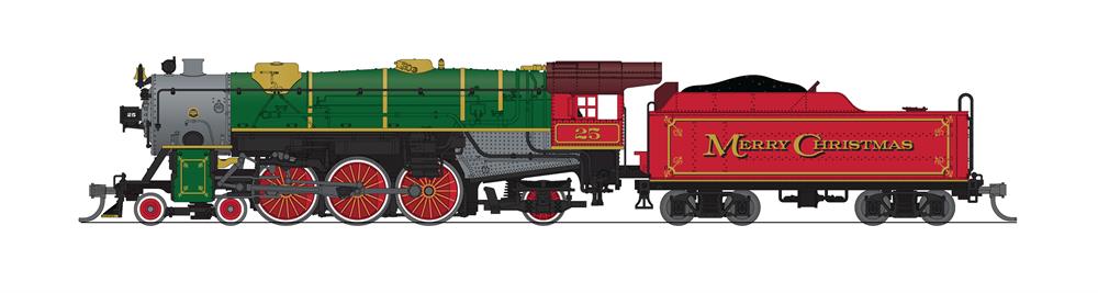 Broadway Limited 8067 N Christmas Heavy Pacific 4-6-2 Steam Locomotive