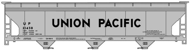 Accurail 81661 HO Union Pacific 3-Bay ACF Covered Hopper Kit