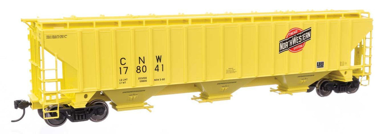 Walthers 910-49033 HO CNW 57' Trinity 4750 3-Bay Covered Hopper RTR #178041