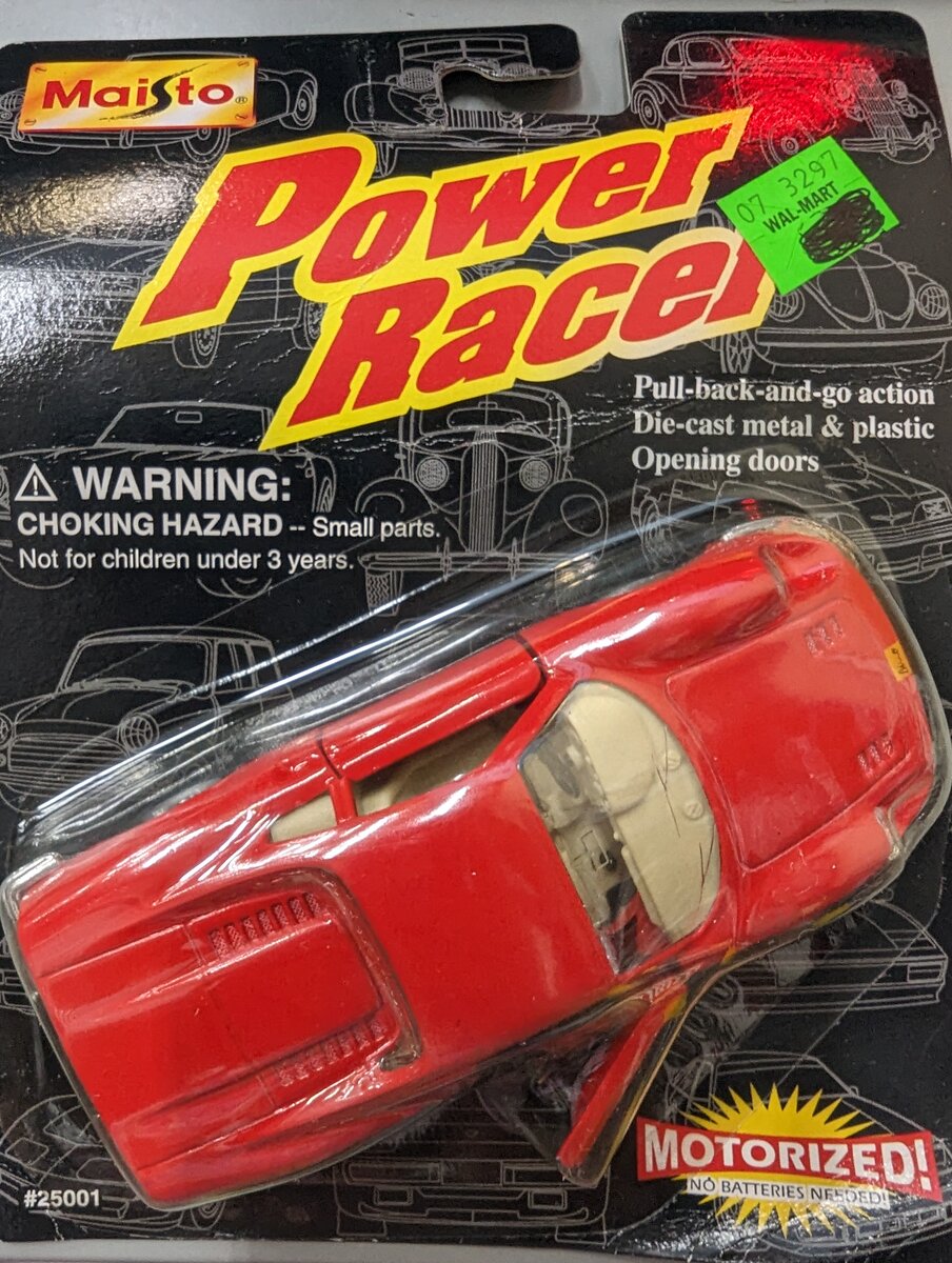 Maisto 25001 1:43 Power Racer Motorized Red Chevrolet Corvette w/Openi ...