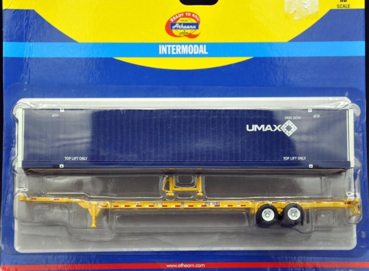 Athearn 28979 RTR UMAX Intermodal 53'' Jindo Container & Chassis