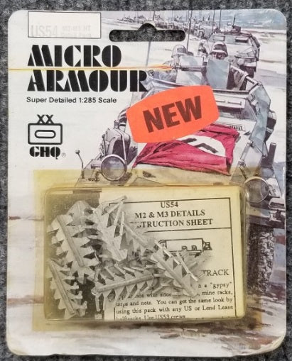 GHQ US54 1:285 Micro Armour WWII M2-M3 HT Tank Detail Pack Pewter Kit ...