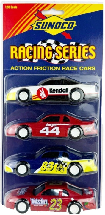 Sunoco 4 1:38 Racing Series 4 Action Friction Race Car Nascar (Pack of 4)