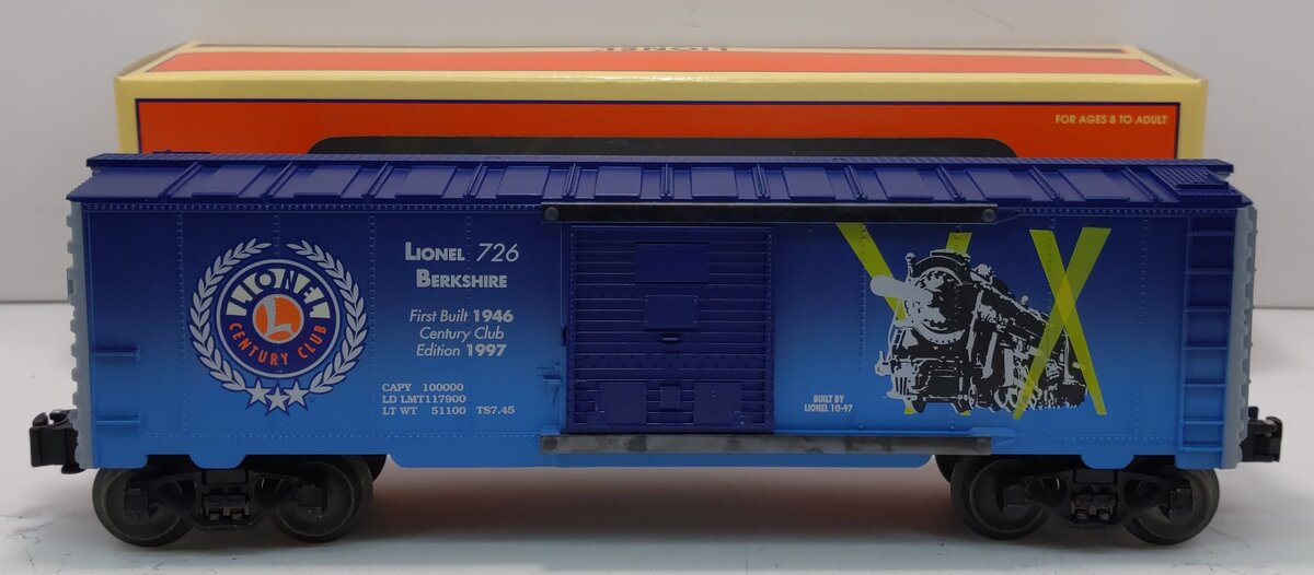 Lionel 6-29226 O Gauge 726 Berkshire Century Club Boxcar #726 LN/Box ...