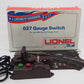 Lionel 6-5122 027 Right Hand Remote Control Switch Turnout