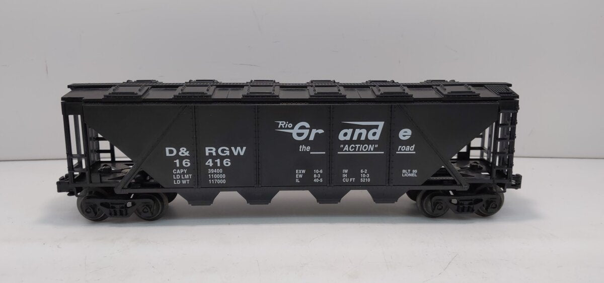 Lionel 6-16416 O Gauge Denver & Rio Grande 4-Bay Hopper with Cover