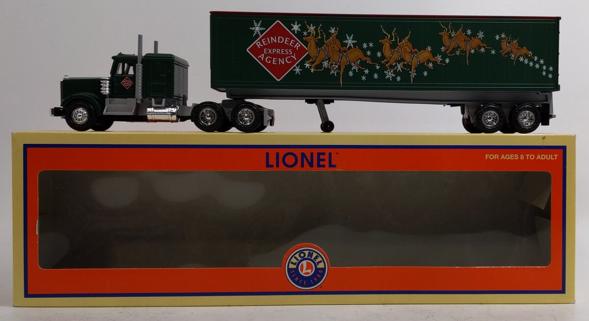 Lionel 6-14260 O Gauge Christmas Tractor Trailer Truck NIB