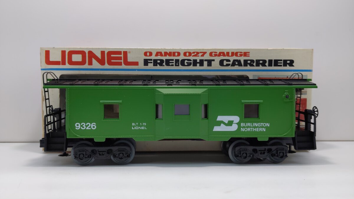 Lionel 6-9326 O Gauge Burlington Northern Bay Window Caboose EX/Box