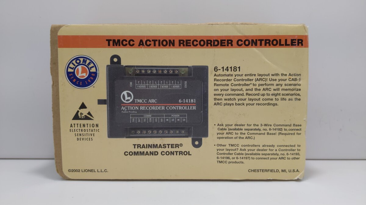 Lionel 6-14181 TMCC Action Recorder Controller - ARC