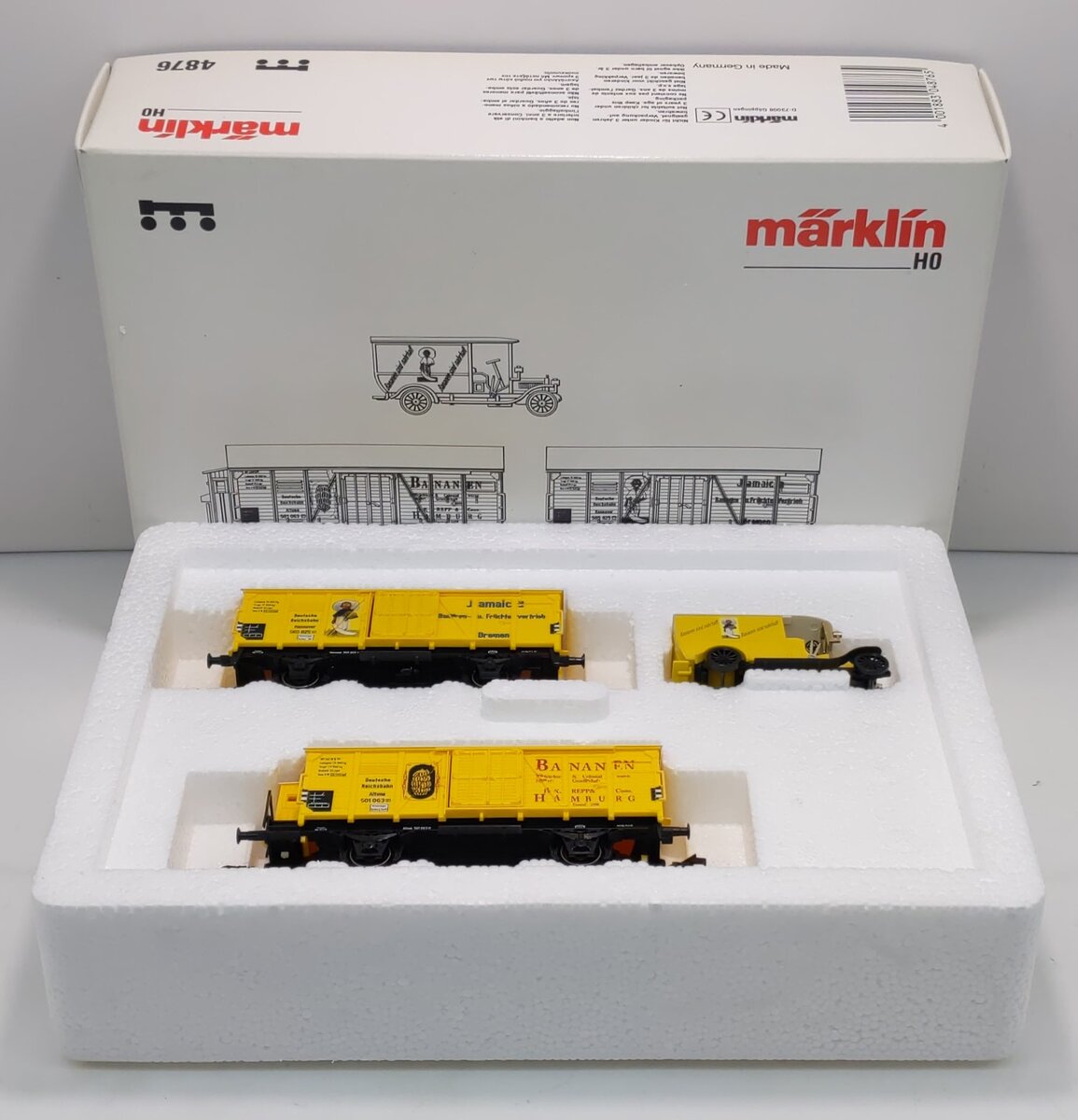 Marklin 4876 HO Scale Banana Transport Car Set (Set of 3) LN/Box