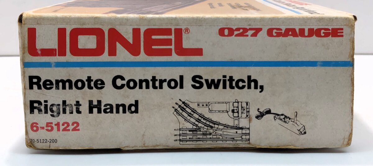 Lionel 6-5122 027 Right Hand Remote Control Switch Turnout