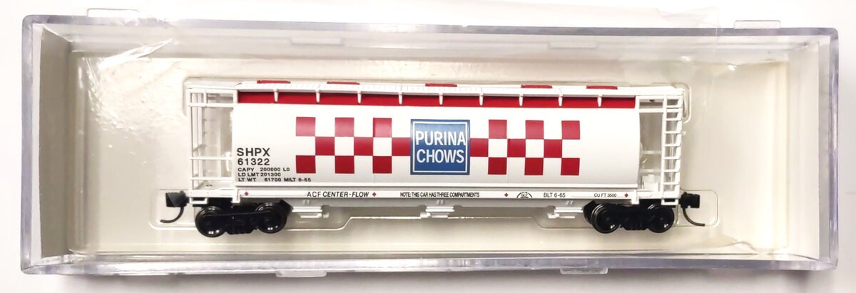 Bowser 37697 N Scale Purina Cylindrical Hopper Car #61322