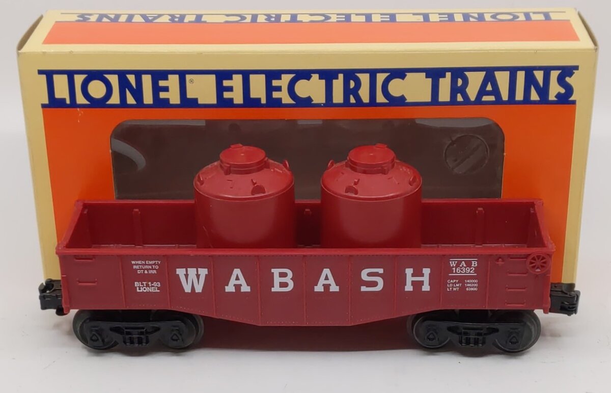 Lionel 6-16392 O Gauge Wabash Gondola With Canisters