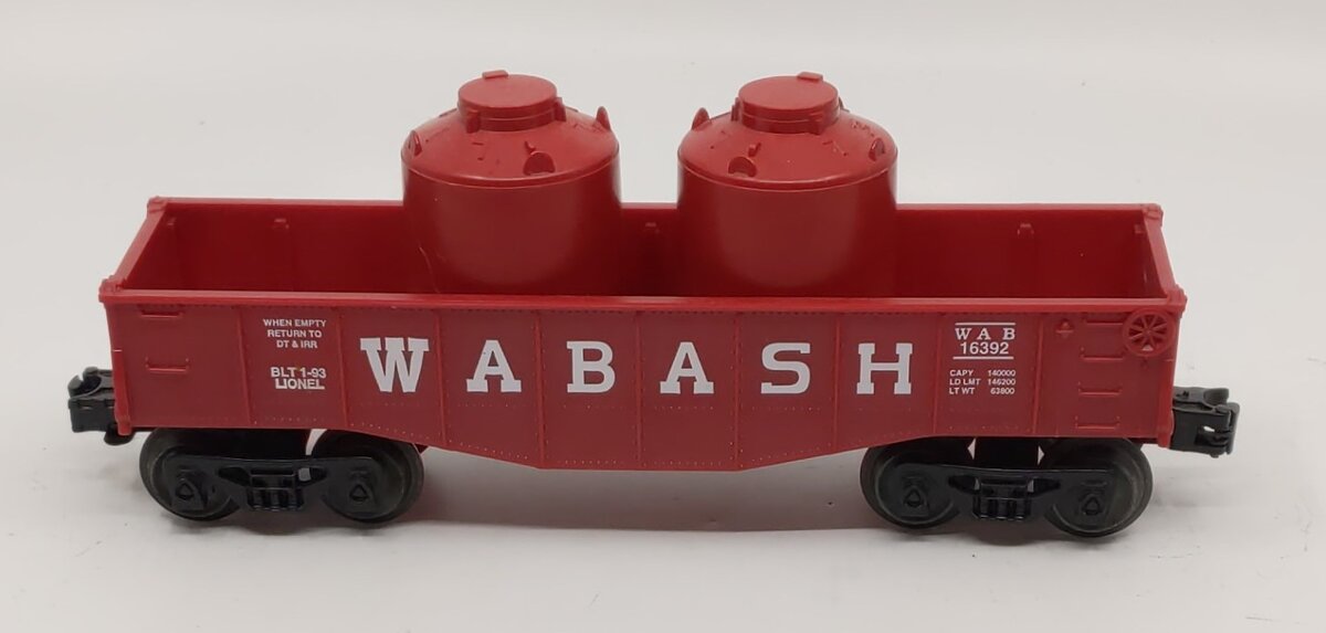 Lionel 6-16392 O Gauge Wabash Gondola With Canisters