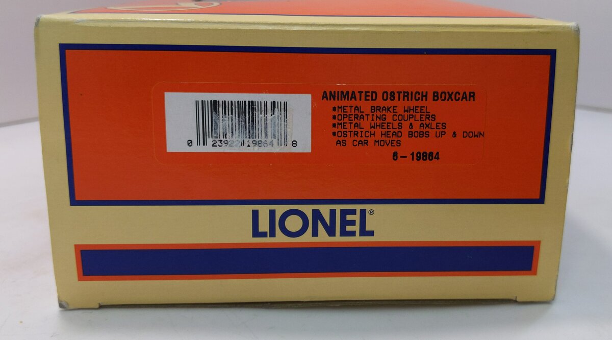 Lionel 6-19864 O Gauge Operating Bobbing Ostrich Car