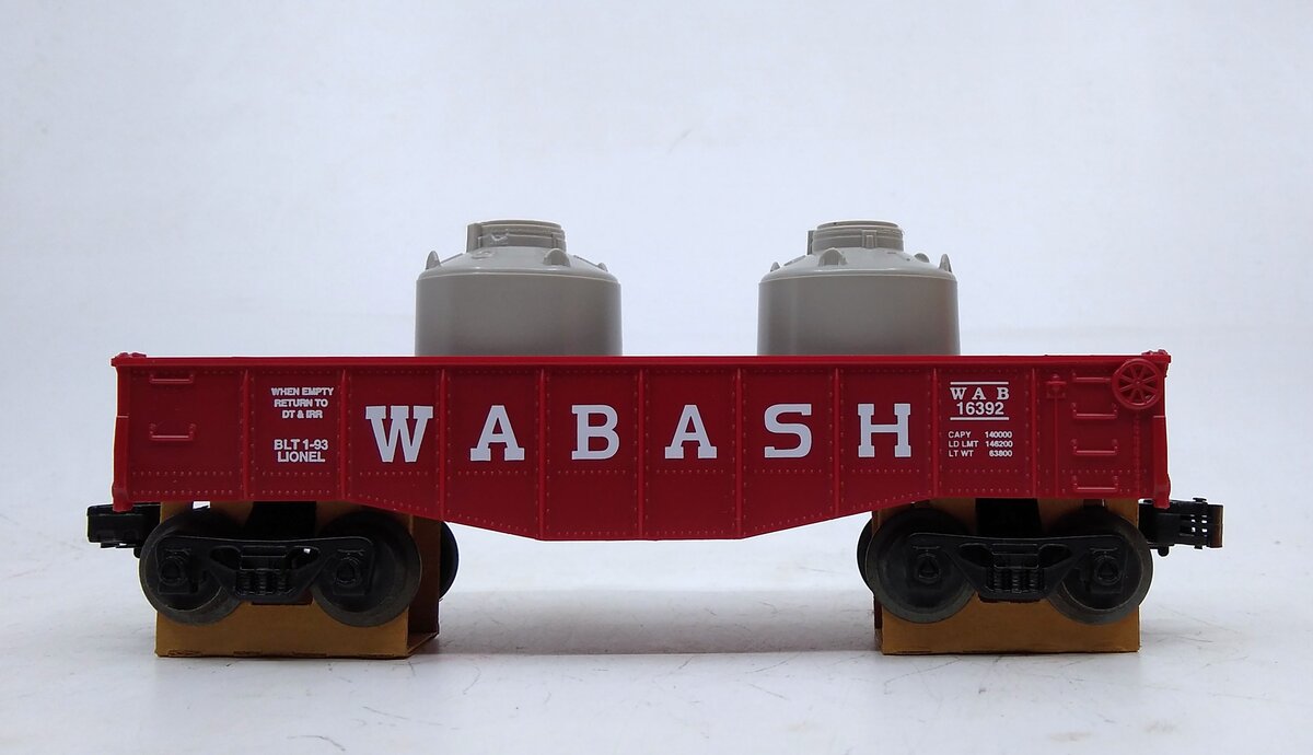 Lionel 6-16392 O Gauge Wabash Gondola With Canisters