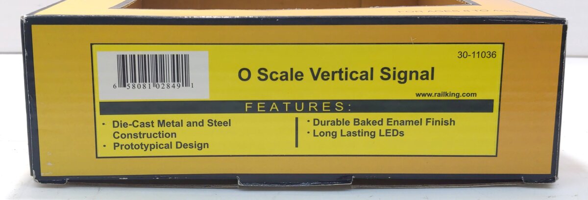 MTH 30-11036 O Scale Vertical 3-Color Block Signal