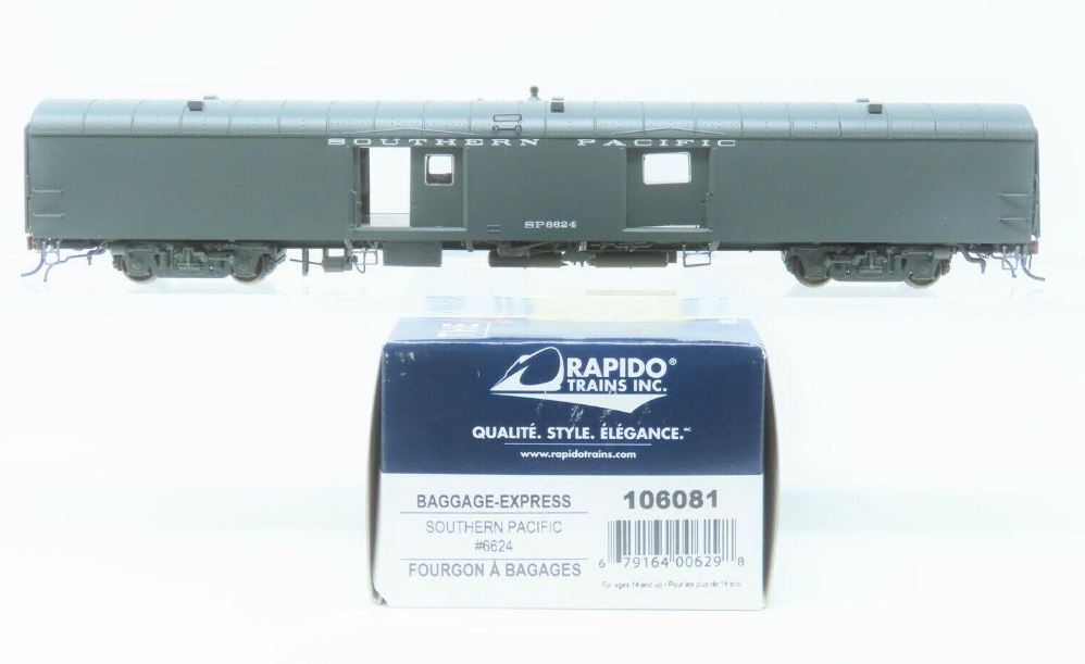 Rapido Trains 106081 HO Scale Southern Pacific 73' 6" Smooth Side Baggage #6624