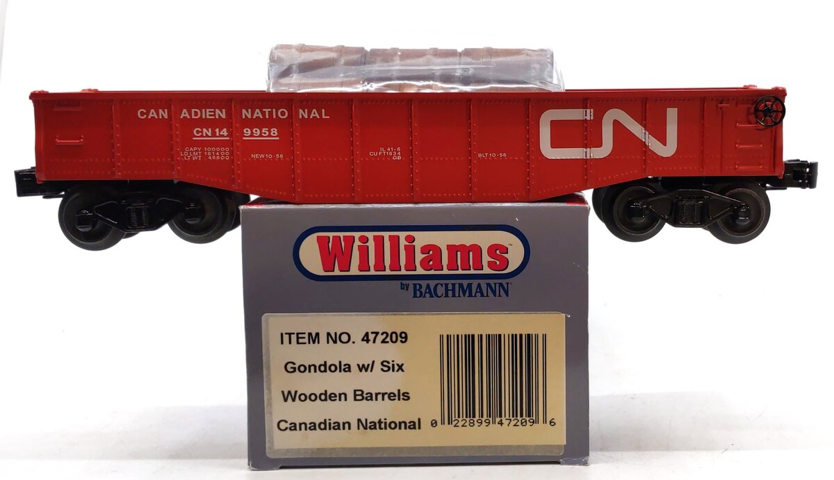 Williams 47209 O Gauge Canadian National Gondola
