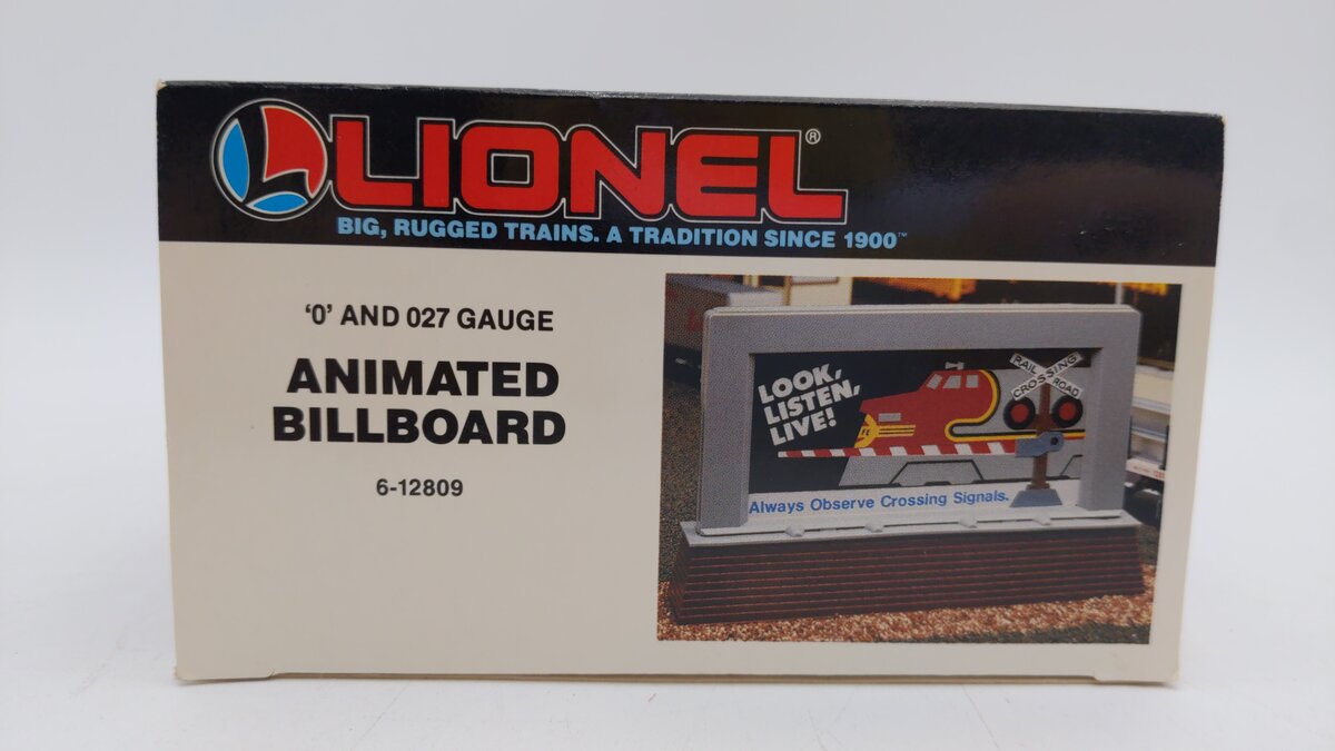 Lionel 6-12809 O Gauge Milk / RR Crossing Animated Billboard