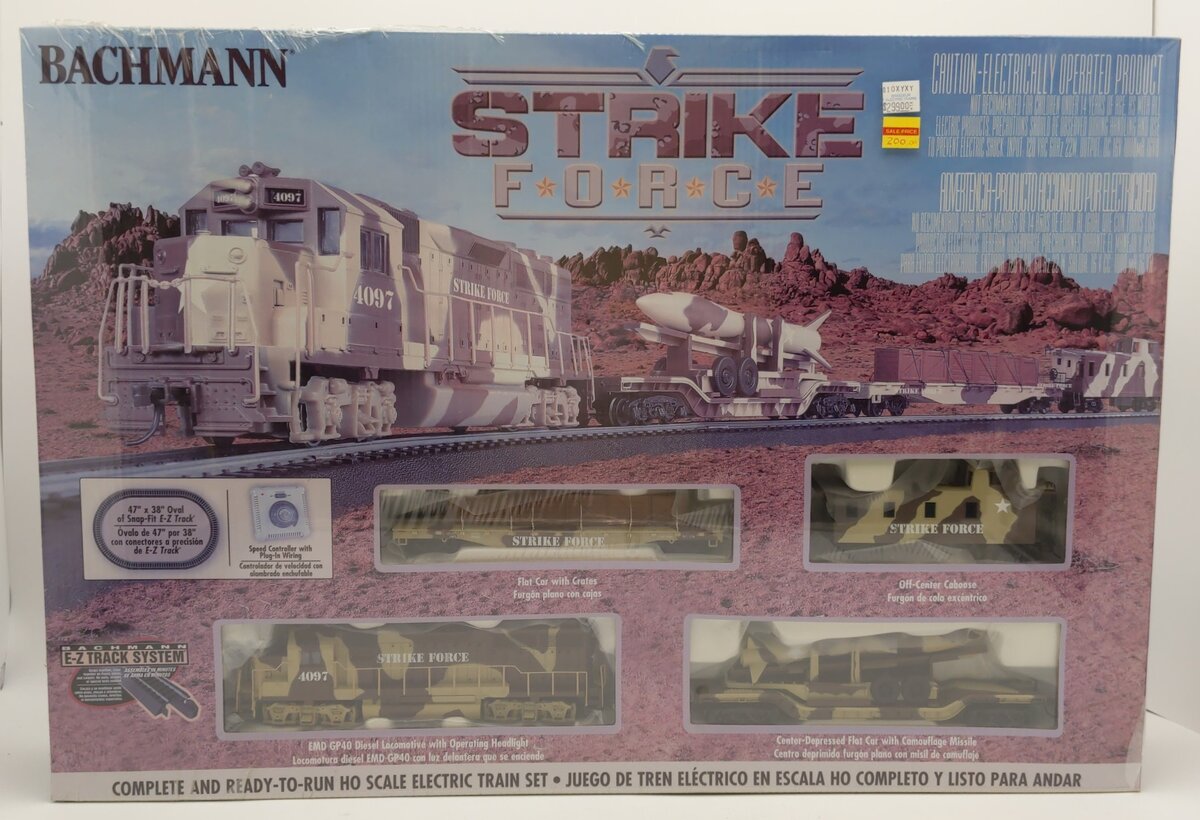 Bachmann 00752 Strike Force HO Gauge Diesel Starter Freight Train Set