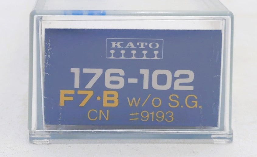 Kato 176-102 N Scale Canadian National F7-B Powered Locomotive #9193 LN/Box