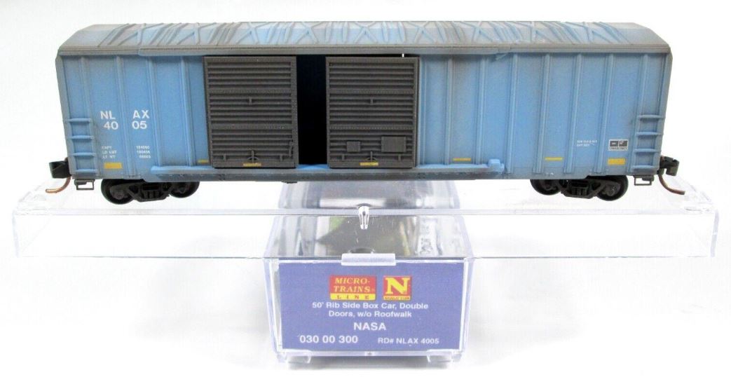 Micro-Trains 03000300 N NASA 50' Weathered Double Door Rib Side Boxcar #4005