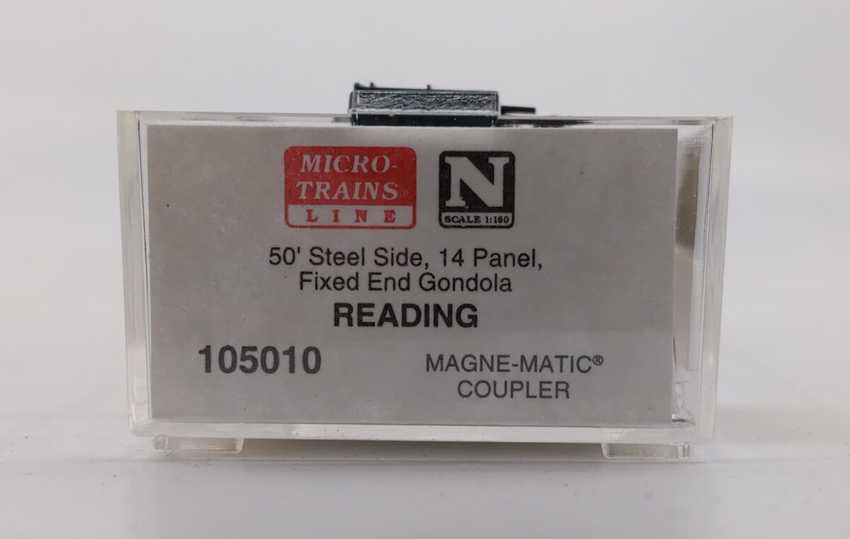 Micro-Trains 10500010 N Reading 50' 14 Panel Steel Fishbelly Side Gondola #33266