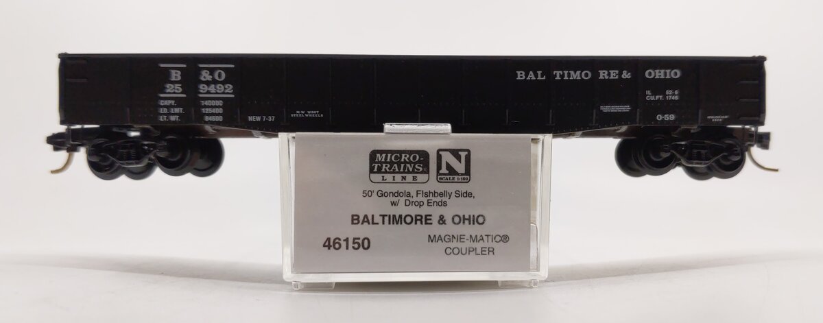 Micro-Trains 04600150 N Baltimore & Ohio 50' Fishbelldy Side Gondola #259492