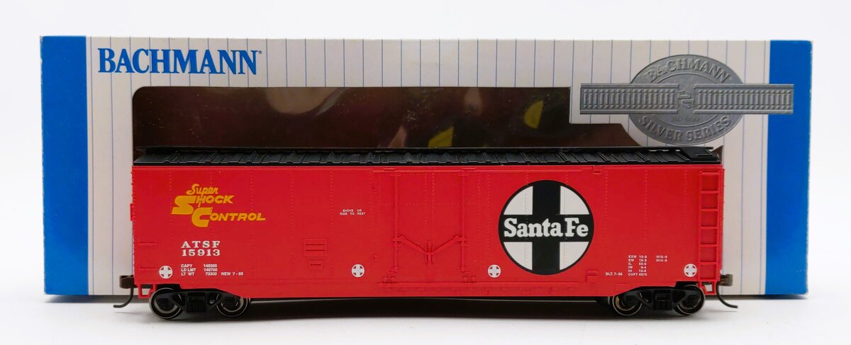 Bachmann 18002 HO Atchison, Topeka & Santa Fe 50' Plug-Door Box Car #13913