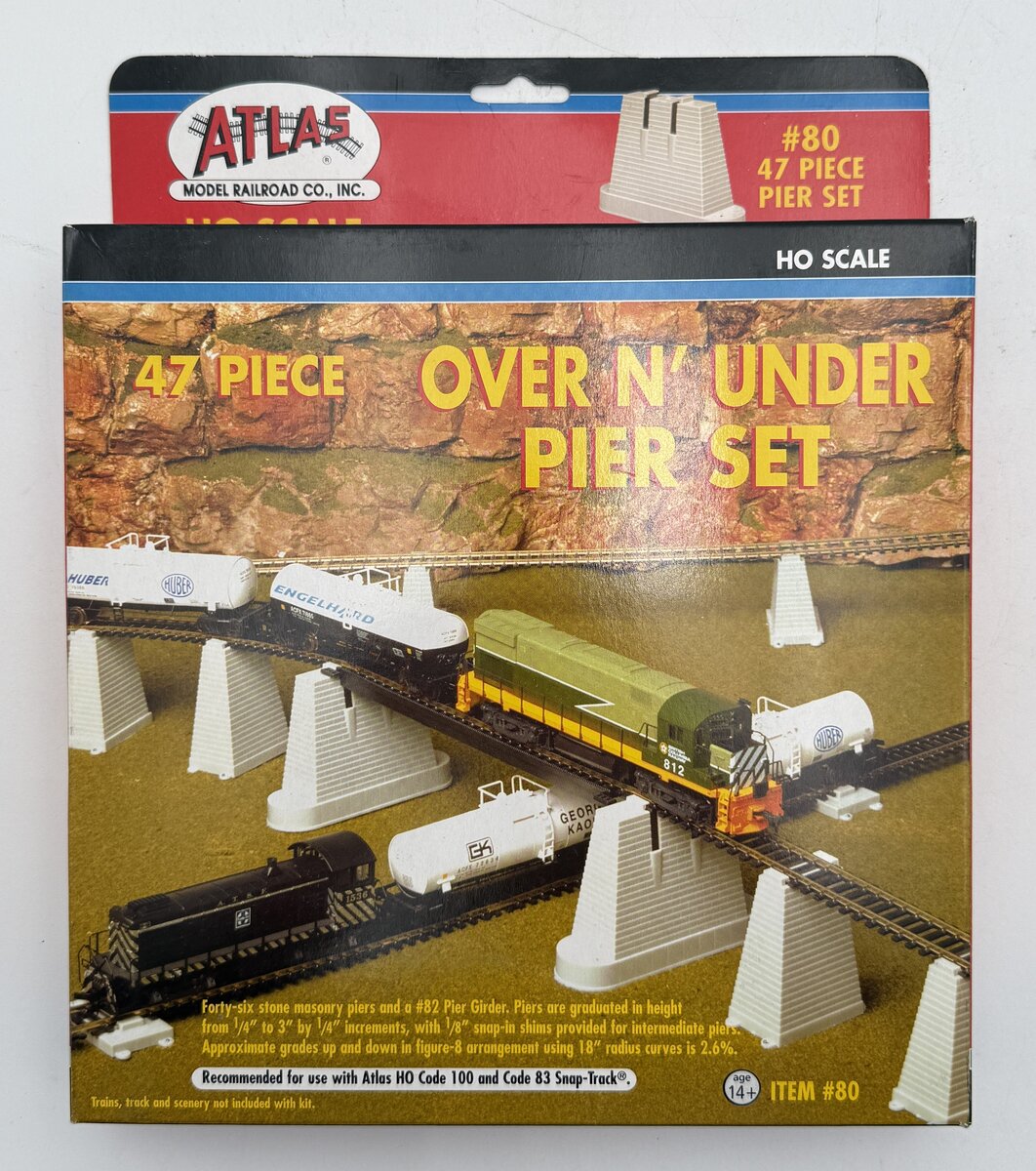 Atlas 0080 HO Over-N-Under Pier Set (Set of 47)