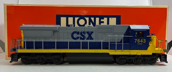 Lionel 6-18215 O Gauge CSX Dash 8 Diesel Engine #7643 VG/Box