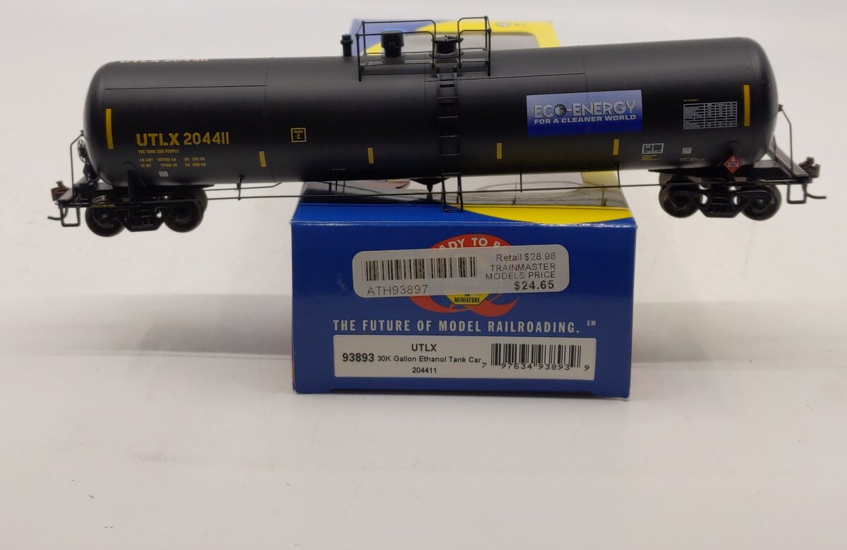 Athearn 93893 UTLX 30,000-Gallon Ethanol Tankcar #204411