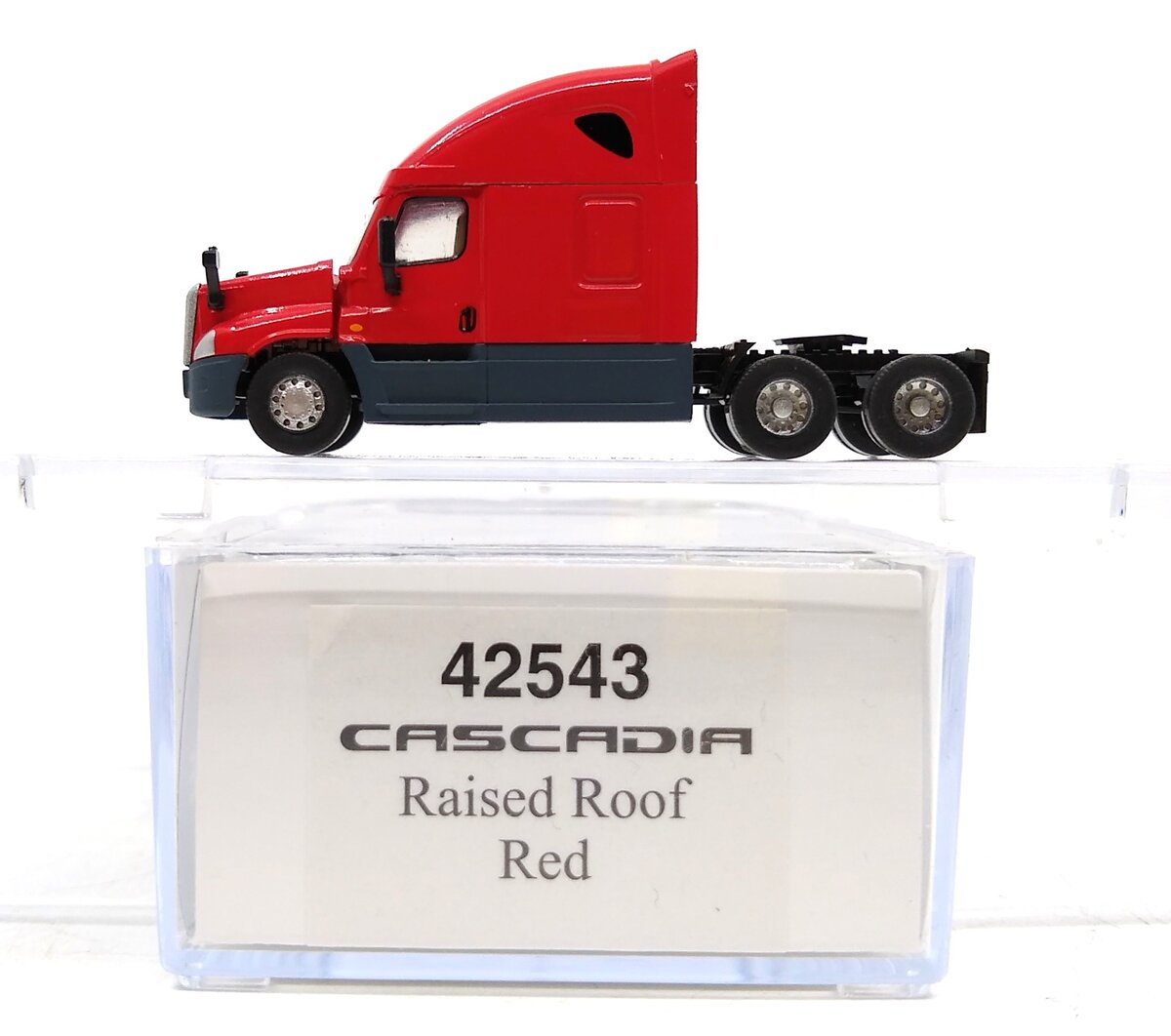 Trainworx Inc 42543 N Freightliner Cascadia Red Raised Roof Semi-Truck