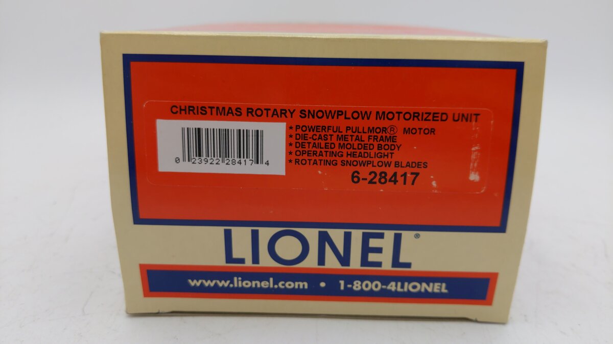 Lionel 6-28417 O Christmas Rotary Snow Plow