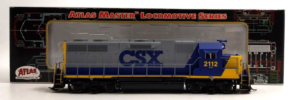 Atlas 8967 HO Scale CSX GP-38 Diesel Locomotive #2112 w/DCC LN/Box