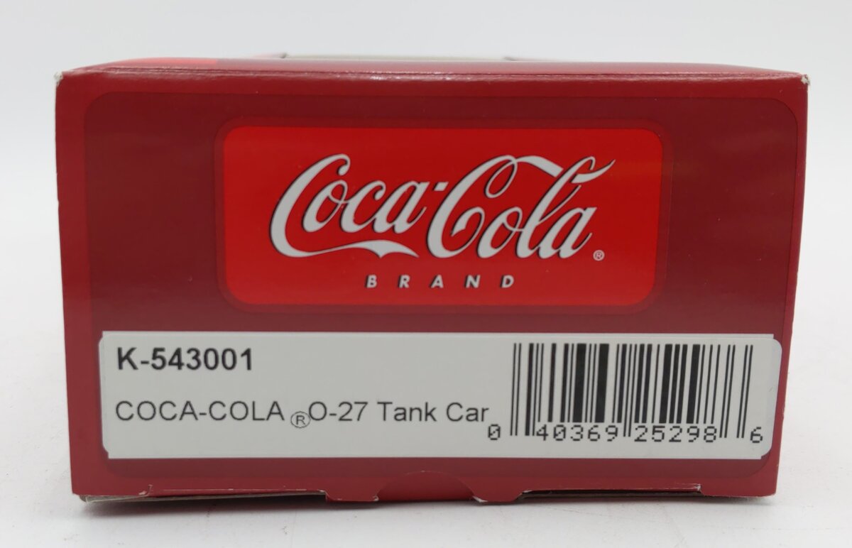 K-Line K543001 O White and Red Coca-Cola Tank Car EX/Box