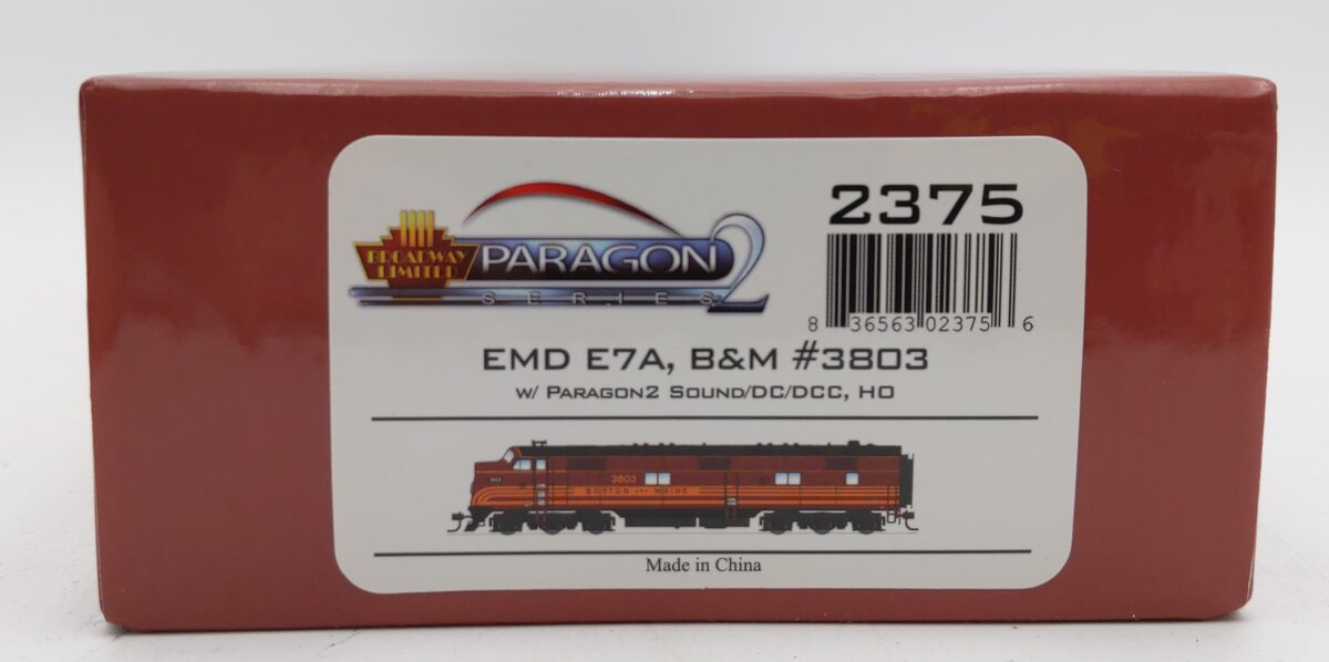 Broadway Limited 2375 HO Boston & Maine EMD E7A Paragon2™ #3803