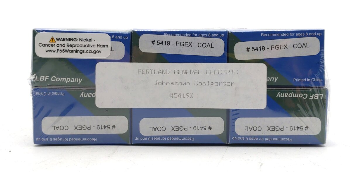 LBF 5419X N Scale Portland General Electric Johnstown Coalporter 6-Pack MT/Box