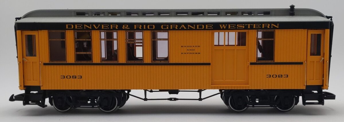 LGB 3083 G Scale Denver & Rio Grande Western Combination Car - Metal Wheels EX/Box