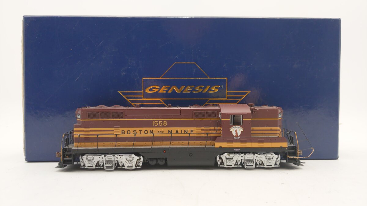 Athearn G62925 HO Boston and Maine GP7 with Hep, with DCC & Sound #1558 VG/Box