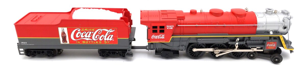 K-Line K1304 Coca-Cola O Gauge Steam Locomotive & Tender #3023 #3523 LN