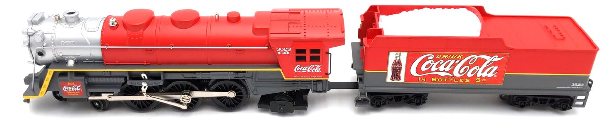 K-Line K1304 Coca-Cola O Gauge Steam Locomotive & Tender #3023 #3523 LN