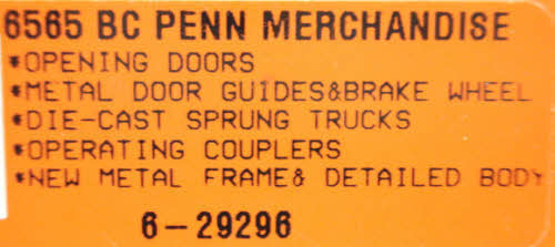 Lionel 6-29296 O-Gauge 6565 Pennsylvania Merchandise Service Box Car #29296 LN/Box