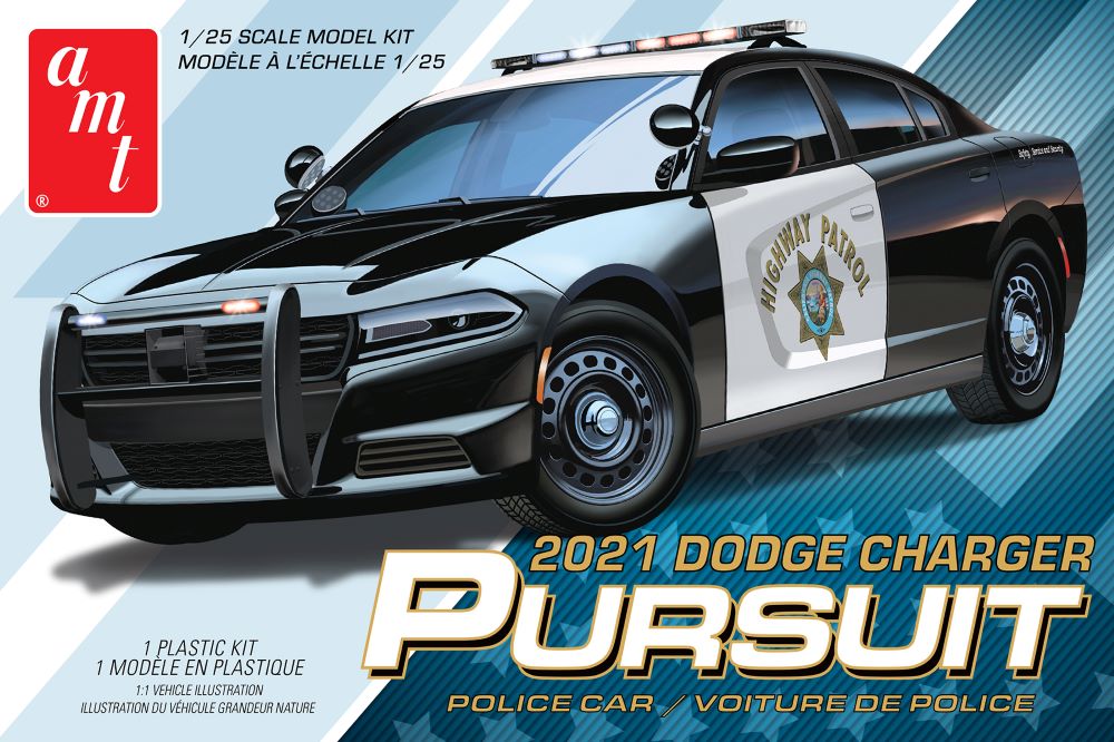 AMT 1324M 1:25 2021 Dodge Charger Pursuit Police Car Plastic Model Kit ...