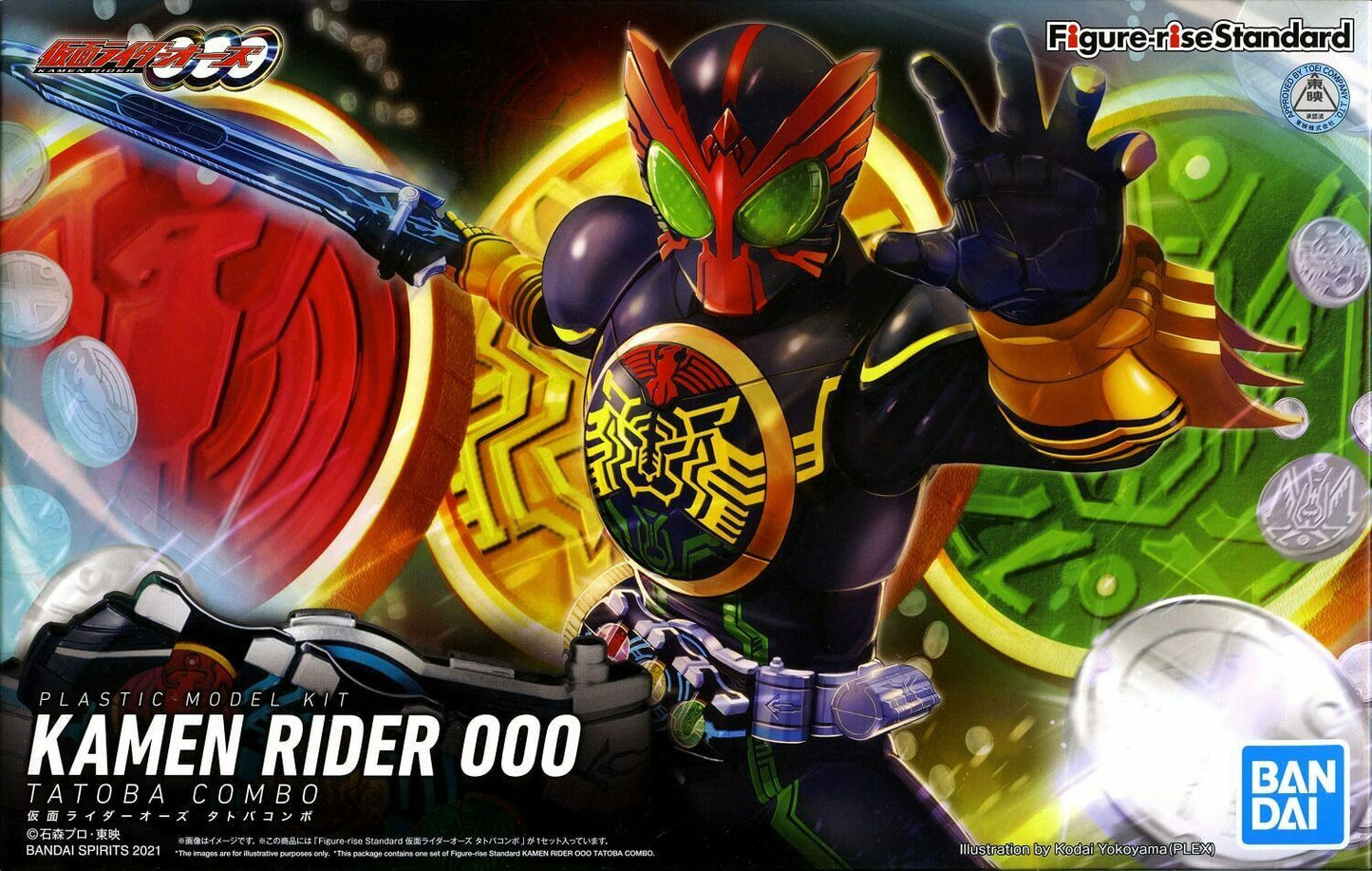 Bandai 2563765 Figure-Rise Standard Kamen Rider 000 Tatoba Combo Plastic Kit