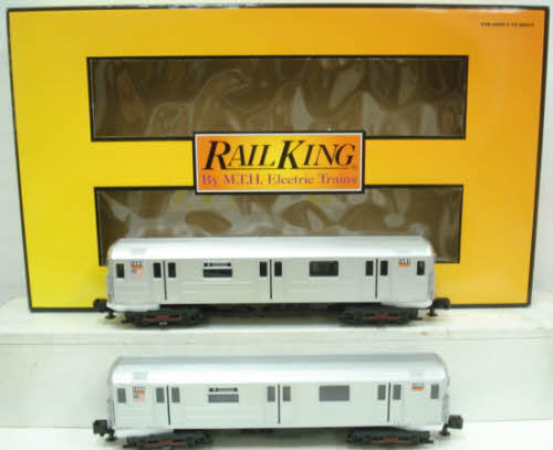 MTH 30-2671-3 O MTA R62 Subway Set Add-On Non-Powered Set (Set of 2)