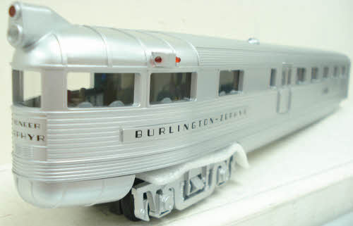 MTH 20-2250-1 O Gauge Burlington Pioneer Zephyr Diesel Passenger Set with PS 2.0 NIB