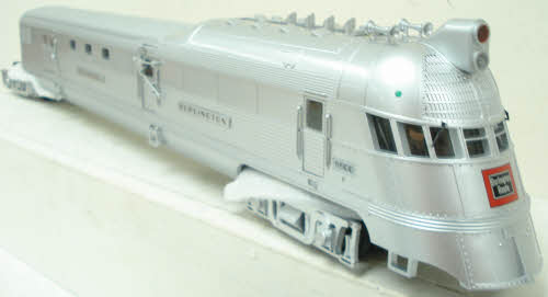 MTH 20-2250-1 O Gauge Burlington Pioneer Zephyr Diesel Passenger Set with PS 2.0 NIB